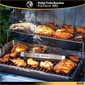 12-Inch Pellet Smoker Tube with Non Stick BBQ Grill Mat - pack
