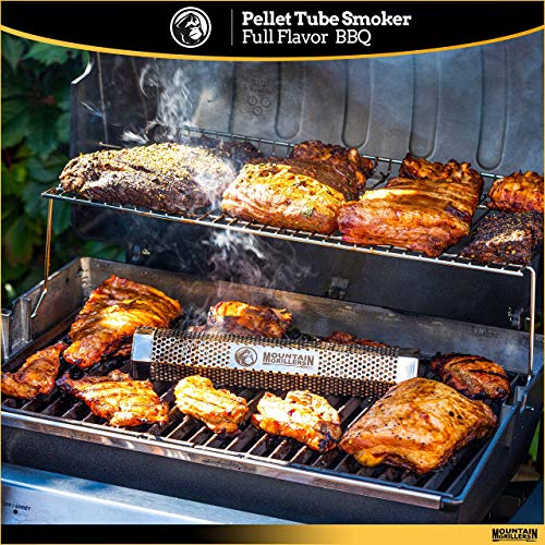 12-Inch Pellet Smoker Tube with Non Stick BBQ Grill Mat - pack