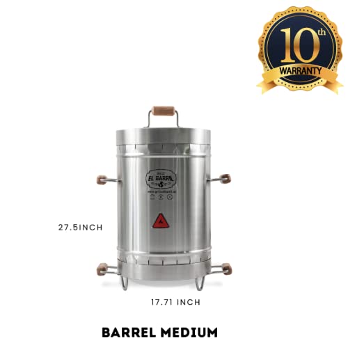 GRILLS EL BARRIL Barrel Grill in Stainless Steel (MEDIUM FULL COMBO) — 🛍️ The Retail Market