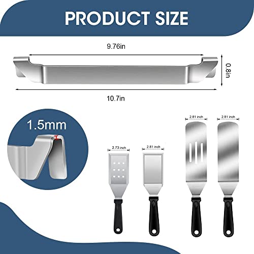 Stainless Steel Griddle Spatula Holder, Griddle Spatula Holder,Barbecue Tool Hold Rack Griddle Accessories for Stainless Steel Tool Holder for Outdoor Camping Picnic BBQ, 1 Pack