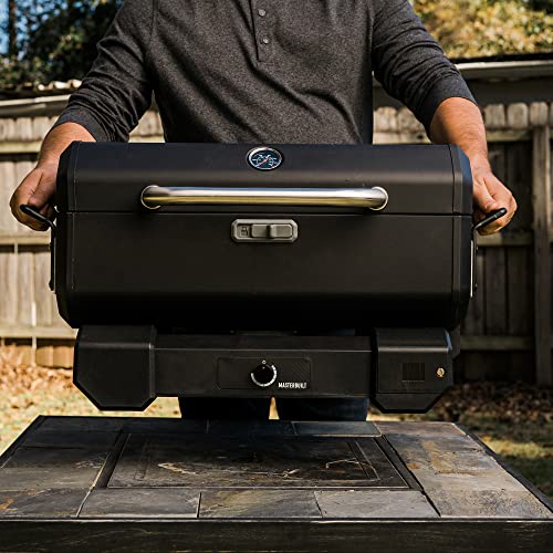 Masterbuilt MB20040522 Portable Charcoal Grill Without Cart, 17"D x 28"W x 9"H, Black