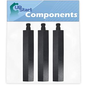 upstart components 3-pack bbq gas grill tube burner replacement parts for beefeater 3-burner - compatible barbeque cast iron pipe burners 15 3/4"