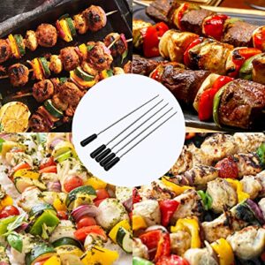 Skyflame Shish Kabob Skewers Set with Adjustable Speed Electric Motor, Stainless Steel Adjustable Length Automatic Rotating Rotisserie BBQ Grill Rack Kit with 10pcs Skewers for Most Grills