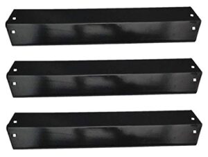 hongso 3-pack porcelain steel heat plates, heat shields replacement for select chargriller 5030 gas grill, 16 9/16 inch heat tent, burner cover replacement for char-griller grill (ppc0033)