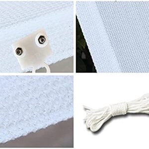 ALBN-Shading net Outdoor Shading Netting 80% Shading Rate HDPE Anti-UV for Garden Balcony Window with Free Universal Buckle (Color : White, Size : 2x1.5m)