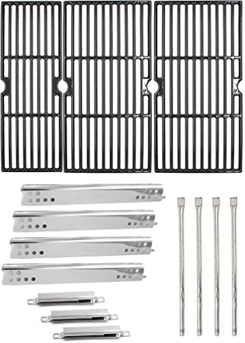 Hongso Grill Repair Kit Replacement for Charbroil 463349917 463347519 463347518 463347017 463342118 463335517 463332718 Models, Grill Grates Heat Plates Burner Tubes Included