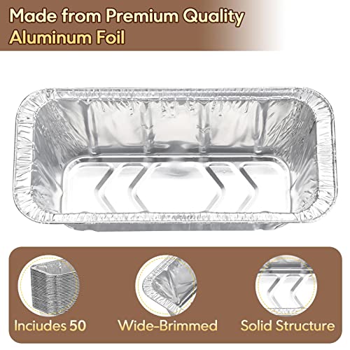 TIFMI - Blackstone Grease Cup Liners (50 Pack) for 36'' 28'' 22'' 17'' Inch Griddles, Aluminum Foil Drip Pan Liners for Blackstone 5017, Grill Grease Tray Blackstone Griddle Accessories