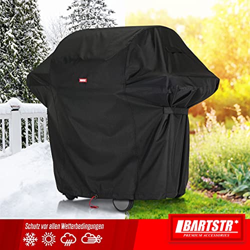 BARTSTR BBQ Grill Cover - 600D Heavy Duty, Weatherproof, UV-Protected Barbecue Grill Covers for Up to 45 Inch Diameter Kettle Grills w/Storage Bag - Outdoor Gas Grill Accessories