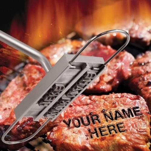 WAJJ BBQ Branding Iron with Changeable Letters Creative Barbecue Steak Names Press Tool for Grilling Outdoor