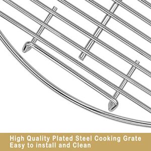 Uniflasy 7432 Upper Cooking Grate 85042 Lower Grate 63013 Charcoal Grates for Weber Charcoal Grill 18/18.5 Inch Smokey Mountain Cooker, 2 Cooking Grate and 1 Charcoal Grate 3 Pack