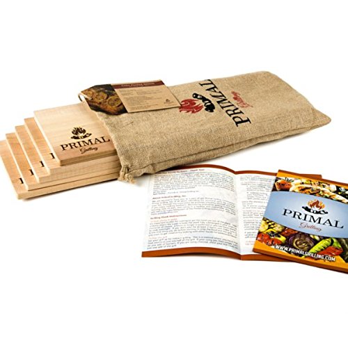 Premium Cedar Planks for Grilling | Thicker Design for Moister & More Flavorful Salmon, Steaks, Seafood & More | More Uses Per Cedar Plank | Free Recipe Card | Just Soak, Grill & Serve | 5 Pack