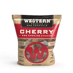 western bbq 28081 smoking pellet wood burning grill cooking chunks, cherry
