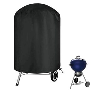 twopone charcoal grill cover, bbq grill cover for weber charcoal kettle, heavy duty waterproof outdoor smoker cover, round grill cover for most charcoal grill-30 d x 28" h