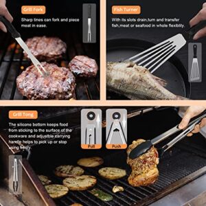 Griddle Accessories Kit,42Pcs Stainless Steel Flat Top Grilling Tools Set with a Carry Bag for Barbecue Lovers Camping Outdoor Backyard Indoor Cooking Baking