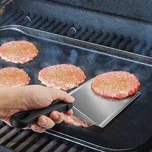 HULISEN Smashed Burger Kit, Stainless Steel Burger Press, Grill Spatula and Spice Dredge Shaker - Burger Smasher Griddle Accessories Kit for Flat Top Griddle Grill Cooking, Gift Package