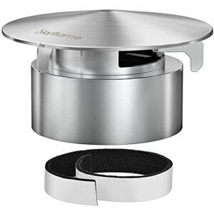 skyflame stainless steel grill chimney top vent cap replacement compatible with large big green egg - updated version - clamshell design