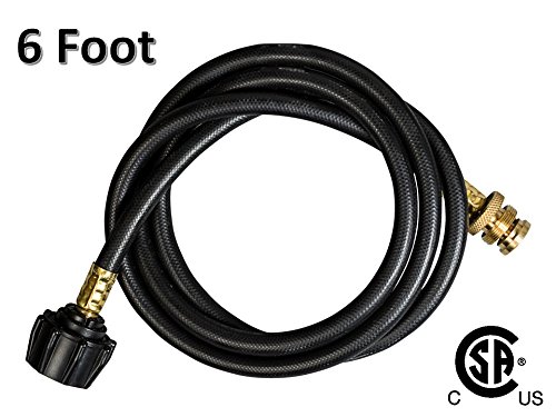 Martin 6 Foot Bulk Rubber Tank Hose Adapter for Use with Disposable Bottle Regulators CSA Certified