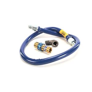 dormont 1650bpq48 1/2" blue hose moveable gas connector hose 48" long with blue pvc & 1 snapfast qd