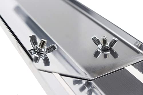 Hisencn Adjustable Stainless Steel Grill Heat Plate Shield, Heat Tent, Flavorizer Bar, Burner Cover, Flame Tamer, Heat Deflectorfor Brinkmann Gas Grill, Extends from 11.75" up to 21"