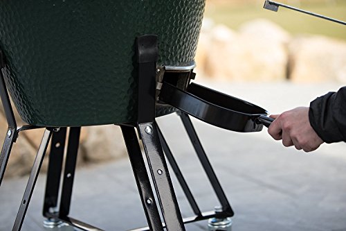 BBQ Grill Ash Pan Green Egg Accessories, Removal Metal Pan Big Green Egg Ash Pan Charcoal Grill Accessories Charcoal Grill Tools Works for Large and Medium BGE and Kamado Joe (Upgrade Split Design)