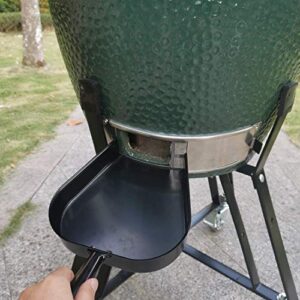 BBQ Grill Ash Pan Green Egg Accessories, Removal Metal Pan Big Green Egg Ash Pan Charcoal Grill Accessories Charcoal Grill Tools Works for Large and Medium BGE and Kamado Joe (Upgrade Split Design)