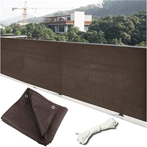 ALBN Balcony Privacy Screen Height 110cm/120cm Fence Windscreen HDPE Weather-Resistant for Outdoor, Backyard, Patio, Balcony Covering, with Eyelet (Color : Brown, Size : 110x900cm)