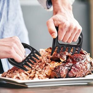 unicook bbq claws 2 pack, shredder claws to shred lift & carve pork, turkey, chicken, brisket, ham - barbecue utensil tool for bbq grilling smoking roasting, black