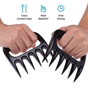 Unicook BBQ Claws 2 Pack, Shredder Claws to Shred Lift & Carve Pork, Turkey, Chicken, Brisket, Ham - Barbecue Utensil Tool for BBQ Grilling Smoking Roasting, Black