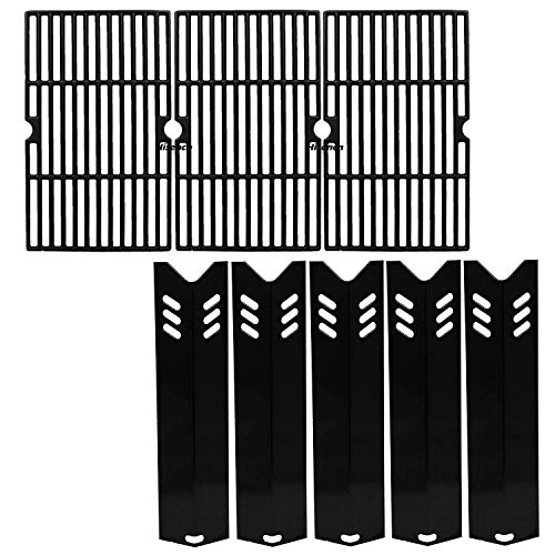 Hisencn 57 Inch Heavy Duty Gas Grill Cover and Grill Heat Plates Cooking Grid for DynaGlo DGF510SBP, DGF510SSP, DGF510SSP-D