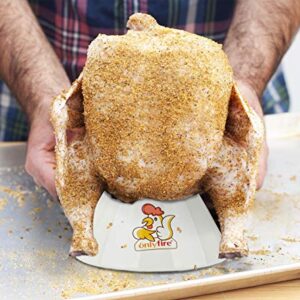 only fire Ceramic Beer Can Chicken Roaster Vertical Poultry Chicken Cooking BBQ Accessories Great for Grill, Oven or Smoker