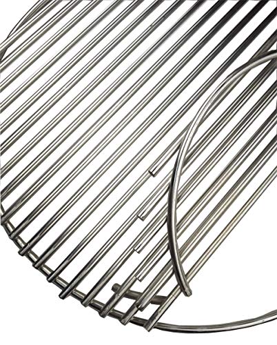 soldbbq 18 1/2" Dia, 8MM Stainless Steel Round Grid Single Side Hinged Cooking Grate Replacement for Large Big Green Egg, Char-Griller,Kamado Joe,Vision Grill VGKSS-CC2, B-11N1A1-Y2A Gas Grill