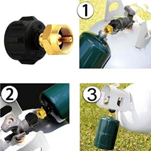 Hooshing QCC1 Propane Refill Adapter Regulator Valve and Steak Saver Adapter for Throwaway Cylinder Propane Adapter Set