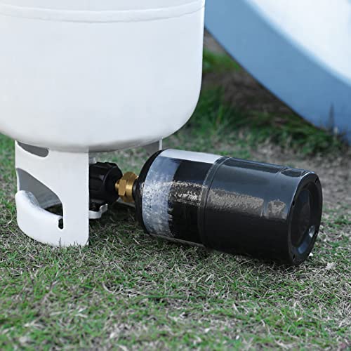 SHINESTAR Propane Refill Adapter, LP Gas 1 LB Cylinder Tank Coupler, Universal for QCC1/Type1 Propane Tank and 1 Pound Tank Throwaway Disposable Bottle-Solid Brass