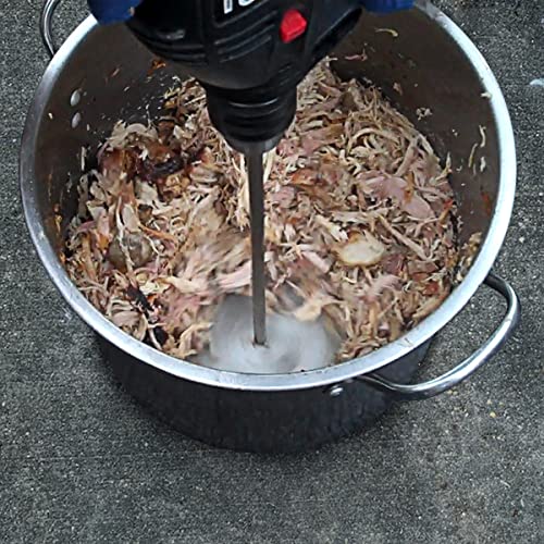 Pulled Pork Puller Stainless Steel Chicken Shredder Drill Attachment Used with Standard Hand Drill for Beef, Chicken, Potato Masher and Tamale Meat