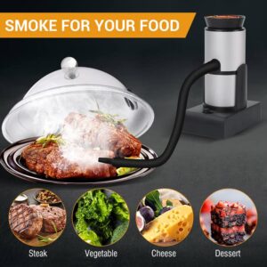 Smoking Gun, Portable Handheld Smoke Infuser, Cocktail Smoker, Cold Smoker Food Smoker Gun for Any Meat Cocktail Cheese BBQ Steak Beef, Sausage, Vegetable Salad, Drinks,Smoking Accessories (Adjustable, Wide Mouth)