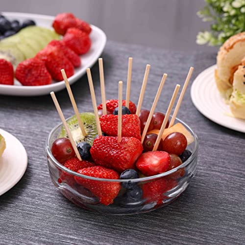 200 PCS Bamboo Skewers, 8 Inch Wooden Skewer for Appetizers, Fruit, Kebabs, Grilling Barbecue, Mini Burger, Sausage, Cocktail Picks for Drinks, Long Toothpicks, Food Sticks Natural, Kitchen Gadget