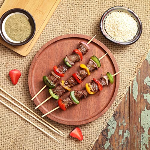 200 PCS Bamboo Skewers, 8 Inch Wooden Skewer for Appetizers, Fruit, Kebabs, Grilling Barbecue, Mini Burger, Sausage, Cocktail Picks for Drinks, Long Toothpicks, Food Sticks Natural, Kitchen Gadget