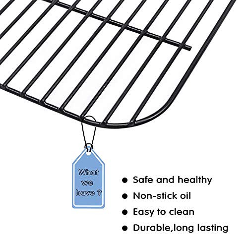 Hisencn Grill Replacement Parts for Dyna-Glo DGC310CNP-D, DGC310RNP-D, DGC310BNP-D, Porcelain Steel Heat Plates Tents, Cooking Grates Grids for Dyna-Glo 3-Burner Open Cart Propane Gas Grill…