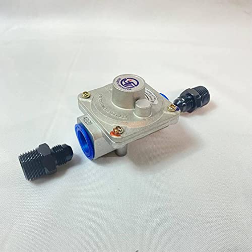 Gee Yu Natural Gas Regulator with 2PCS CONNECTORS- Grill Parts Replacement/Regulator (in/Out,1/2")