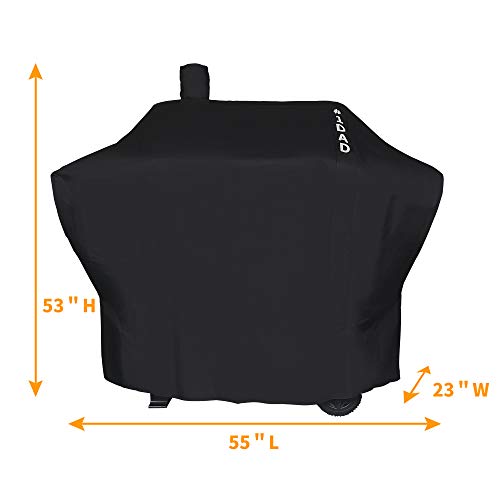 i COVER Smoker Grill Cover Sized for Char-Griller Charcoal Grill 2190 Heavy Duty Waterproof Patio 600D Canvas Barbeque BBQ Grill Cover