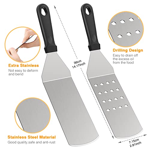 Morole 30 PCS Griddle Accessories Kit, Grilling Accessories BBQ Grill Spatula Set, BBQ Griddle Utensils Kit for Men Outdoor Flattop Grills Cooking for Camping Accessories