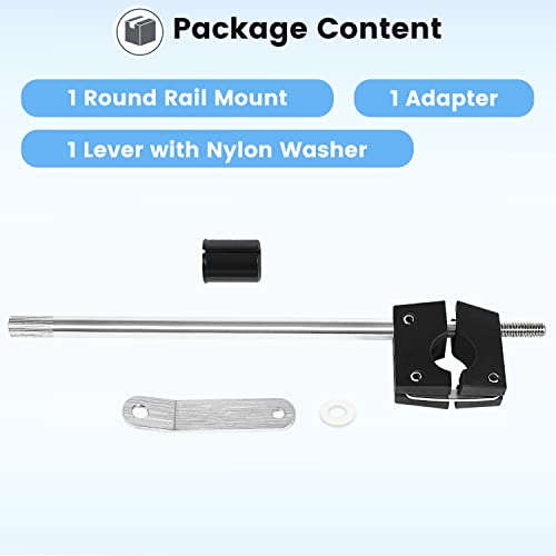 A10-080 Round Rail Grill Mount Quick-Disconnect Mounting Hardware All Angle Mounting Bracket 7/8"-1" for Marine Kettle BBQ Grill