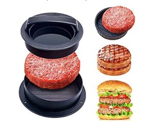 3 in 1 stuffed burger press,different size molds and non sticking coating, works best for stuffed burgers, regular beef, sliders, grilling accessories, essential kitchen