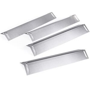 hiorucet grill heat plates replacement for charbroil 463211513, 463211514, 463211512, 463211511, 16 1/2 inch stainless steel heat shields, heat tents, burner covers.(4-pack)