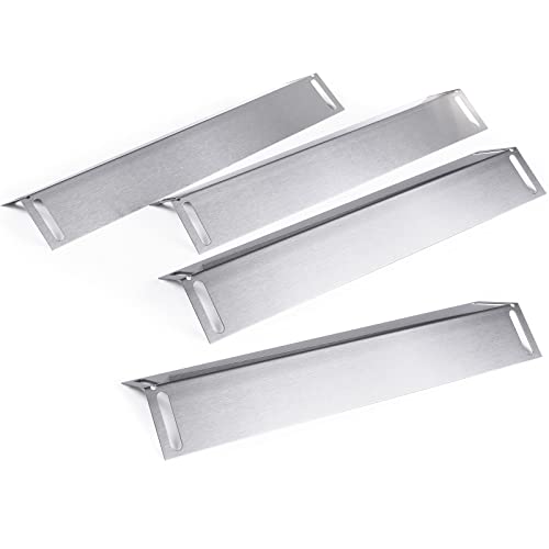 Hiorucet Grill Heat Plates Replacement for Charbroil 463211513, 463211514, 463211512, 463211511, 16 1/2 Inch Stainless Steel Heat Shields, Heat Tents, Burner Covers.(4-Pack)