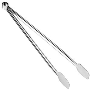 stainless steel tongs 14 inch extra long kitchen tongs, metal grill tongs for cooking, grilling, barbecue/bbq, buffet, toaster