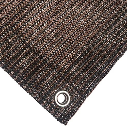 ALBN Balcony Privacy Screen Outdoor Windshield Anti-UV 90% Blockage with Eyelets and Rope for Balcony Fence Pergola (Color : Brown, Size : 90x450cm)