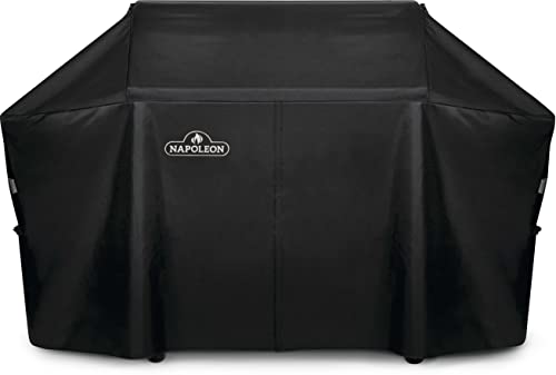 Napoleon Premium Cover for Large Prestige PRO 825 BBQ Grills, Black Cover, Water Resistant, UV Protected, Air Vents, Hanging Loops, Adjustable Buckled Straps to Secure Cover