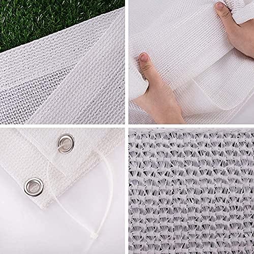 ALBN-Shading net Patio Shade Netting HDPE UV Protection with Eyelet Fits Outdoor Balcony Garden Plant Cover (Color : White, Size : 2x6m)