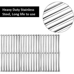 Stainless Steel Cooking Grid Grates Replacement for Charbroil 463433016, 463461615, 463436215, 463420508, Kenmore 463420507, Master Chef 85-3100-2, 85-3101-0, G43205, T480 (16-7/8" x 27-15/16")